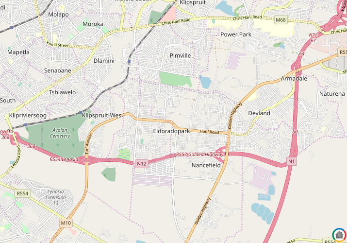 Map location of Eldorado Park AH